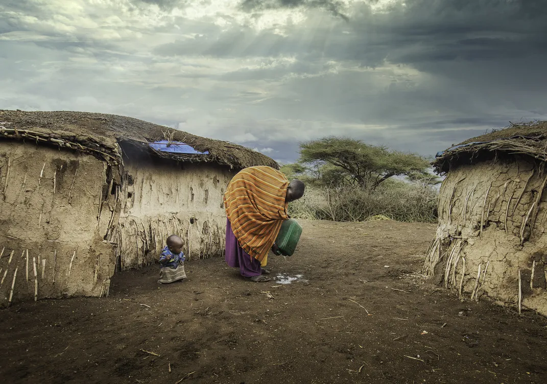 Nomadic Maasai people in East Africa