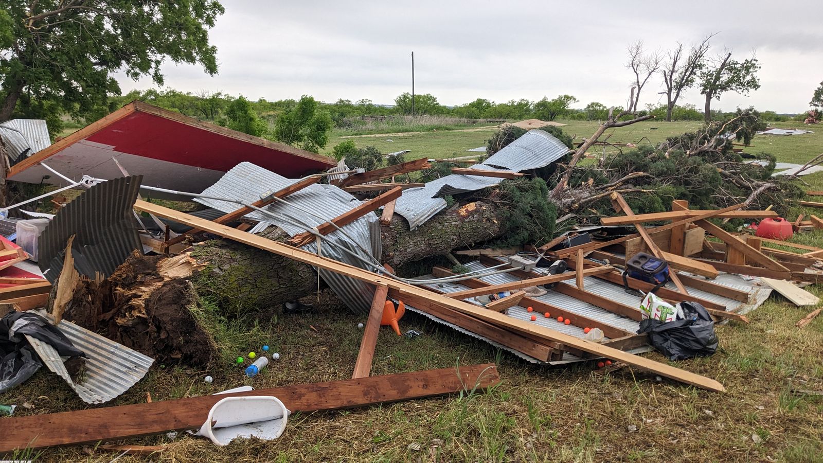 A powerful anticyclonic tornado uprooted trees and damaged some buildings on the night of April 30, and a second unusual twister changed direction, do