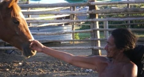 Stanford Addison, the Arapaho horse whisperer featured in the film, "Silent Thunder."