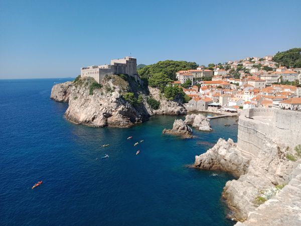 Sea and the bay near the Old Town of Dubrovnik thumbnail