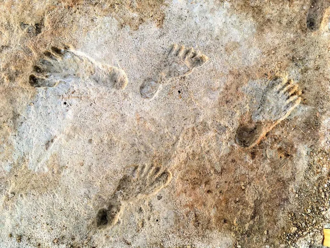 Fossilized Human Footprints at White Sands