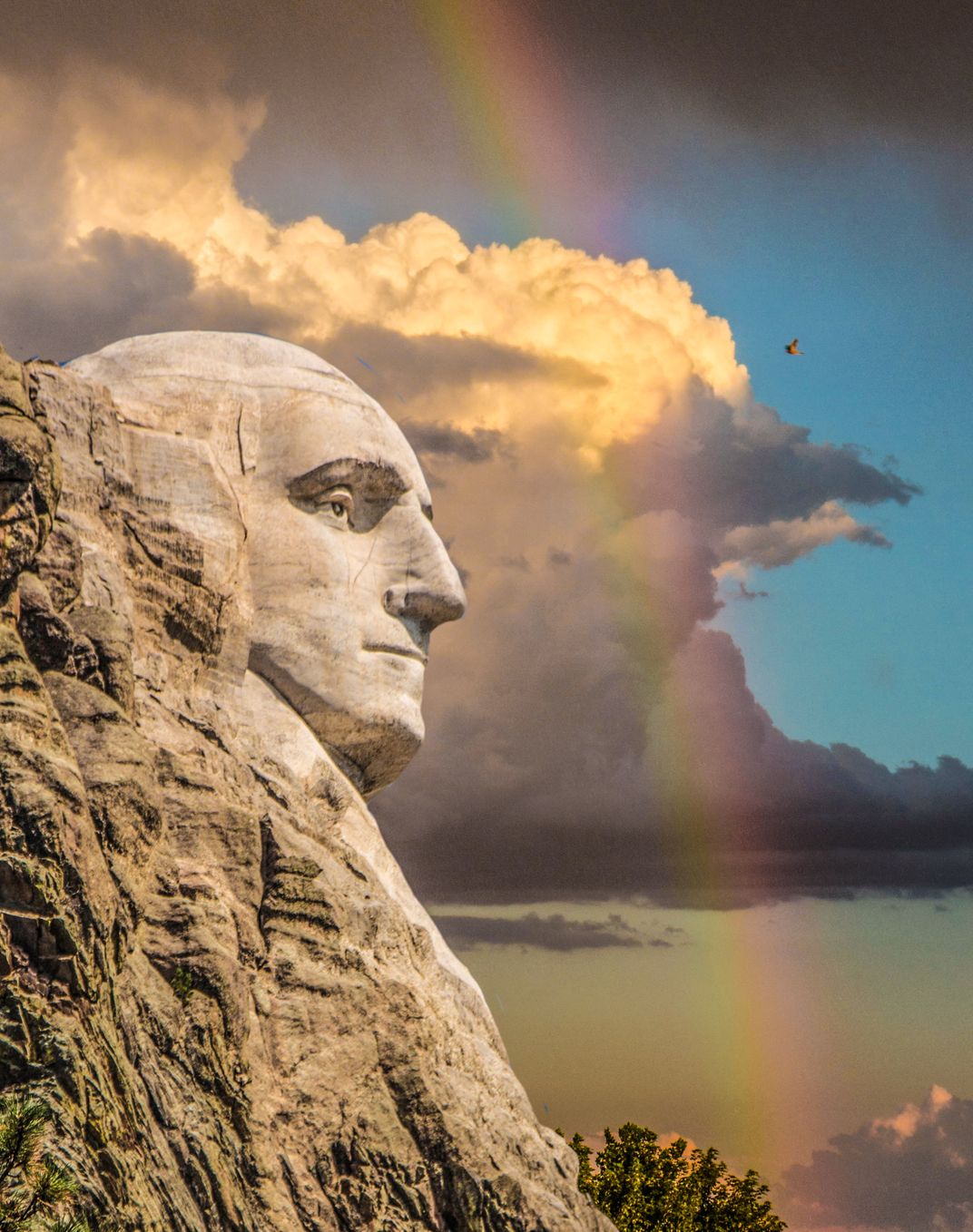 George Washington In Profile On Mount Rushmore Smithsonian Photo 