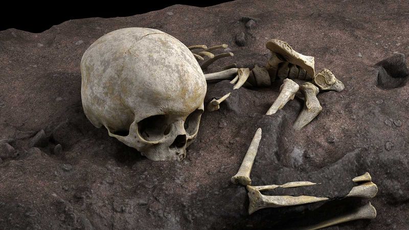 Earliest known burial site was not made by humans, study suggests