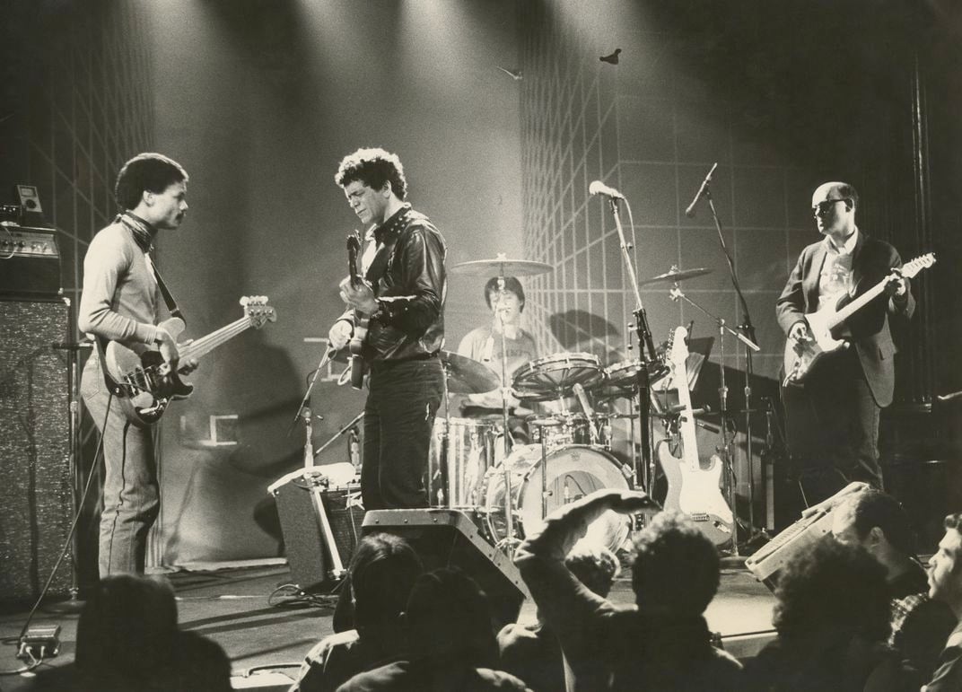 Lou Reed and the band in 1983