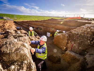 Archaeologists excavated the foundations of a&nbsp;carcer, or holding cell, where gladiators, doomed prisoners and wild animals waited before being brought into the Richborough Roman amphitheater in Kent.