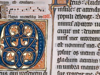 A different page from the Beauvais Missal, a manuscript created in the late 13th century



