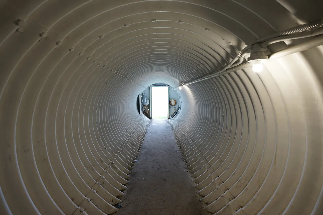 Long hallway in Nantucket bunker