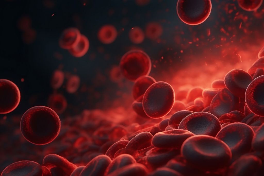 Blood Cells Flowing