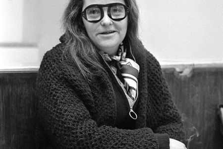 Katherine "Kate" Murray Millett in Milan, Italy, in 1975.