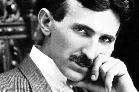 Nikola Tesla at age 40.