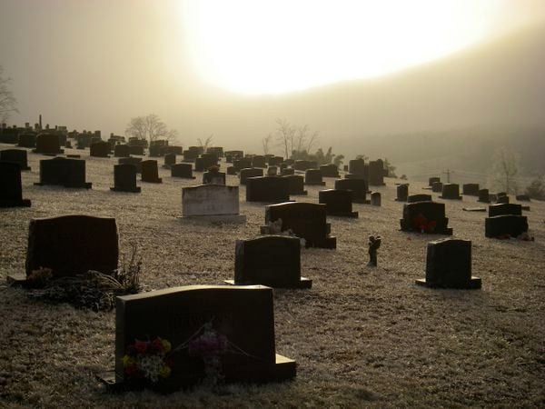 Cemetery after an ice storm thumbnail