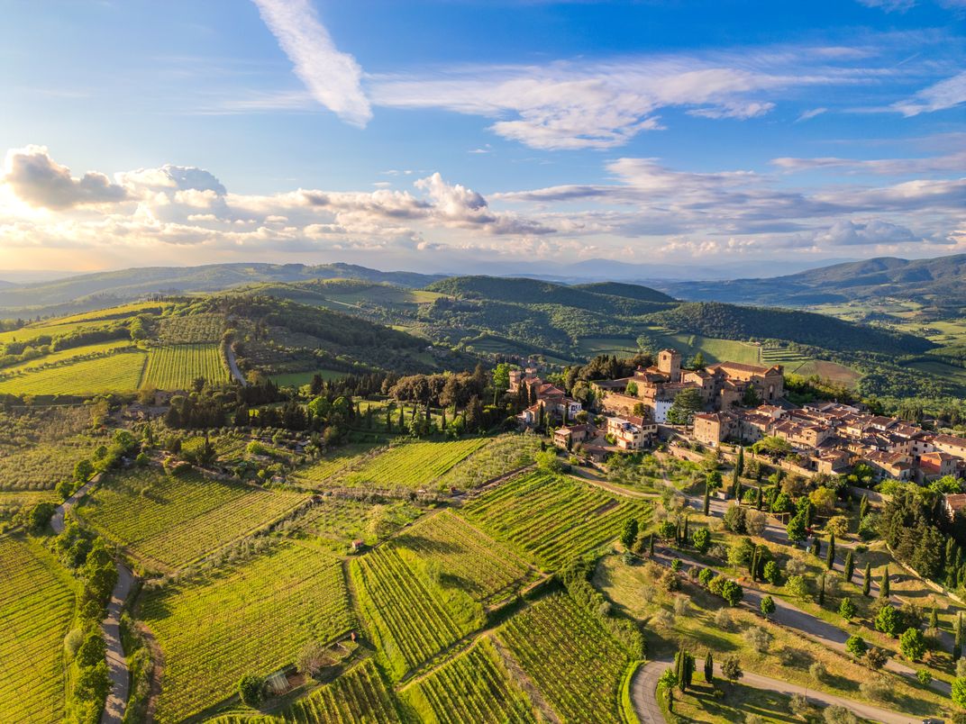 The village of Panzano in Tuscany