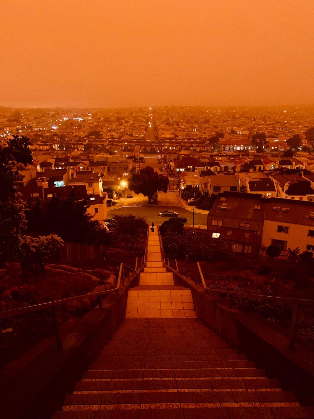 Taken at the bottom of Grandview Park in San Francisco looking over the Sunset District.