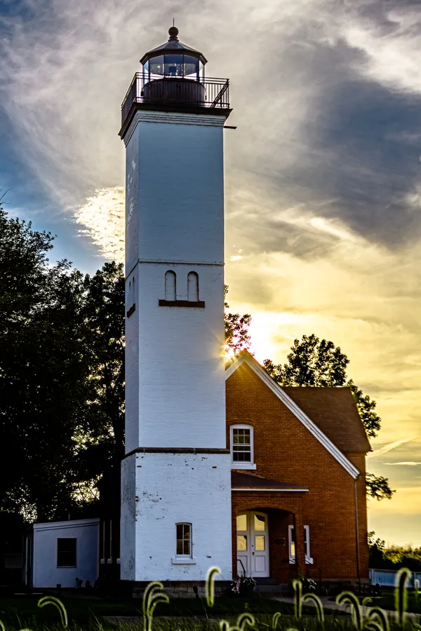 Sunset at Presque Isle Lighthouse, Erie, PA thumbnail