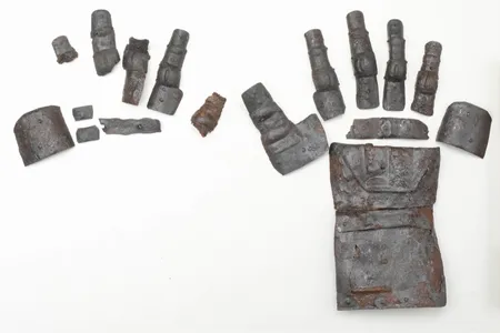 The gauntlet pieces were found in northeastern Switzerland.