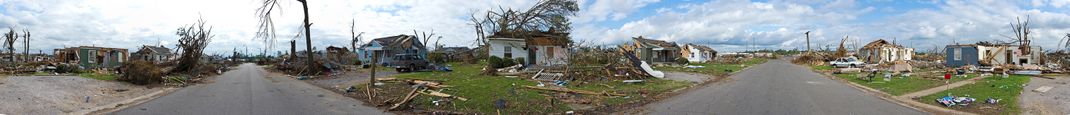 panorama of the destruction