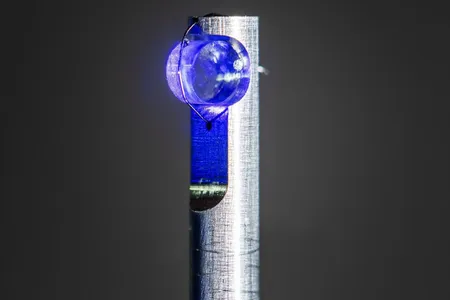 Crystal containing thorium-229 atoms used in the European team's clock