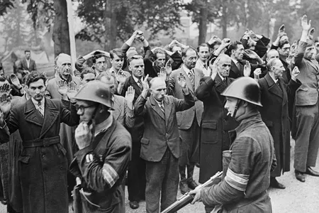 People suspected of collaborating with the Nazis were rounded up after&nbsp;American troops liberated the Dutch town of Nijmegen at the end of World War II.