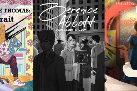 Three Covers from Drawn to Art: Ten Tales of Inspiring Women Artists