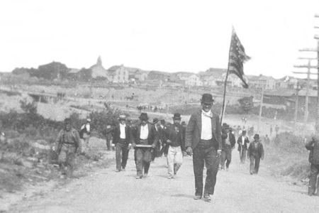 Miners marched to Lattimer, Pennsylvania, on September 10, 1897, to protest harsh working conditions. 
