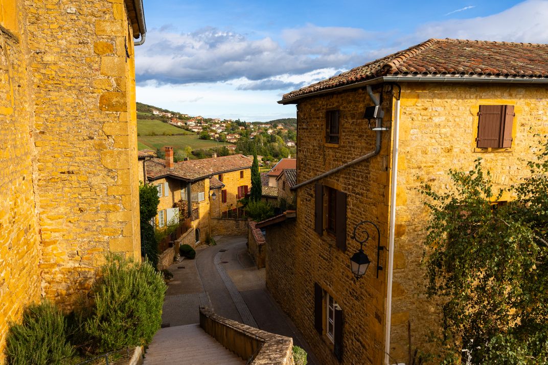 The village of Oingt in Beaujolais, France