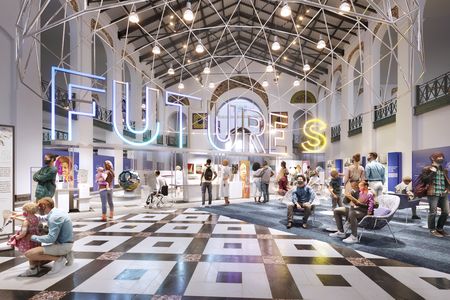 Artist&#39;s rendering of &quot;Futures,&quot; an upcoming exhibition at the Smithsonian&#39;s Arts and Industries Building