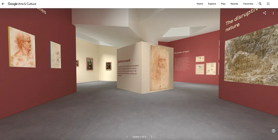 A virtual pocket gallery of Leonardo's artworks