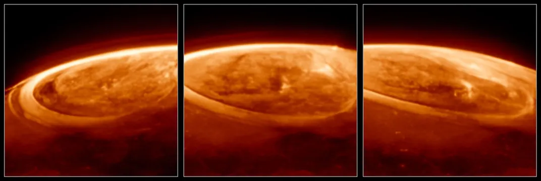 NASA's James Webb Space Telescope's recent images of the auroras on Jupiter.