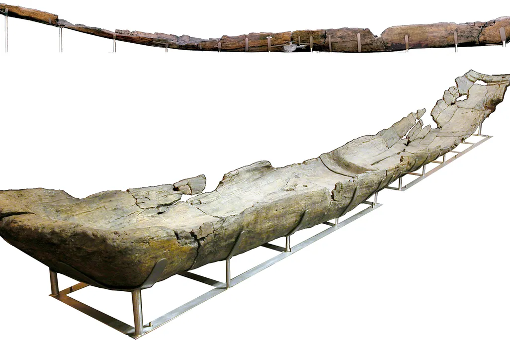 Made from alder wood, this canoe was thought to have been a fishing boat.
