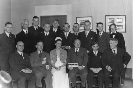 Marking the centennial of the American patent system, participants gathered for a "Research Parade" in Washington, D.C., November 23, 1936.