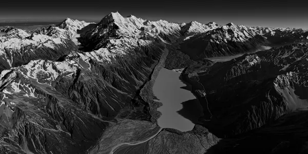 Tasman Glacier Melted Into A Lake thumbnail