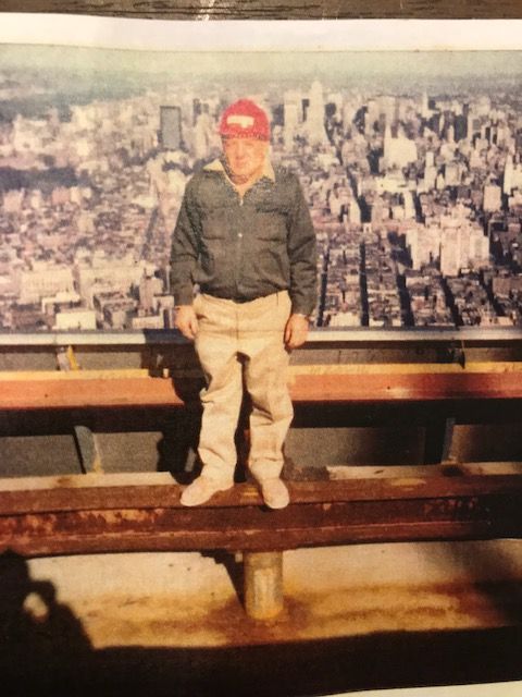 Philip Kahn standing at the top of the World Trade Center..