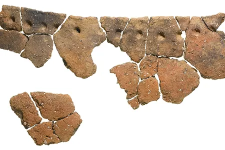 Fragments of a large early Neolithic vessel that was likely used to process meat stew
