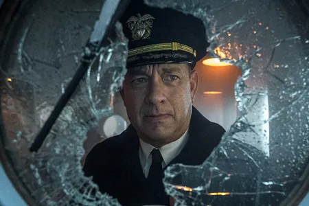 Tom Hanks portrays fictional Navy commander Ernest Krause.