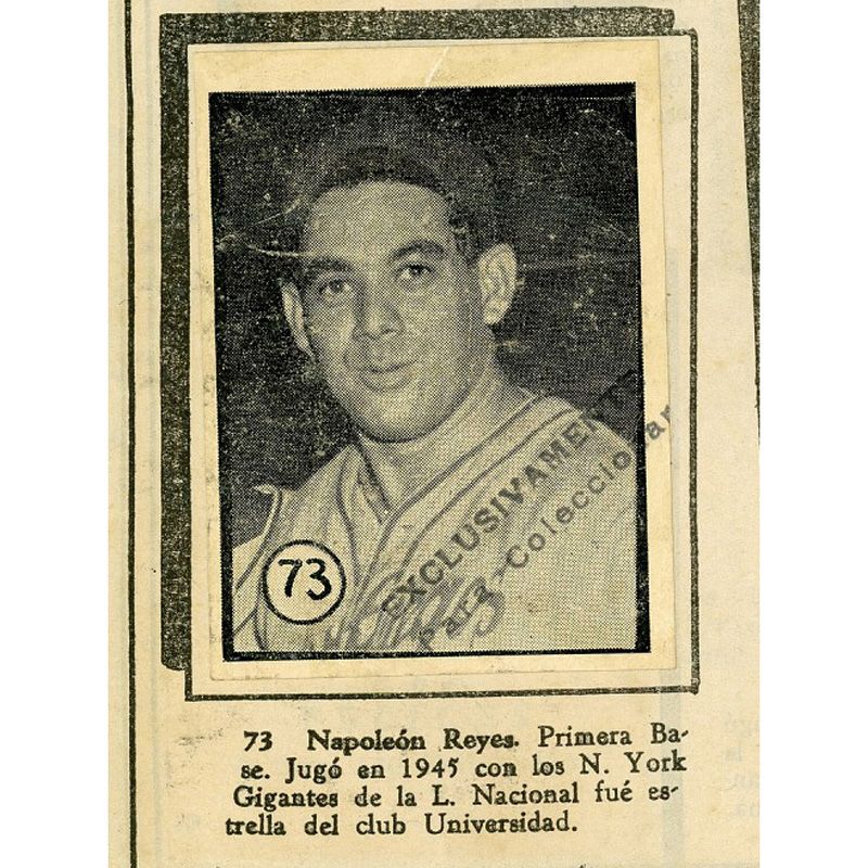 Napoleón Reyes paper baseball card