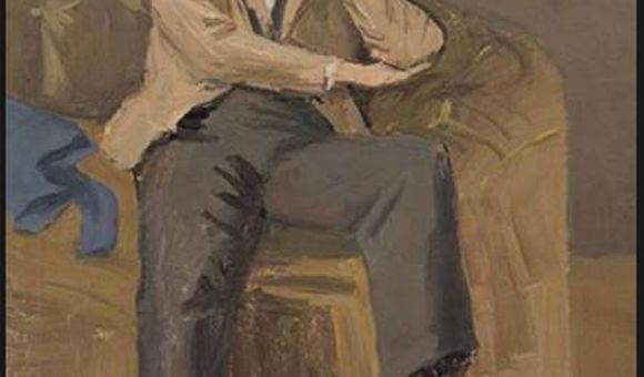 John Ashbery (Argyle Socks) by Fairfield Porter/ Oil on canvas, 1952/ Collection The Flow Chart Foundation. Courtesy Tibor de Nagy Gallery, New York