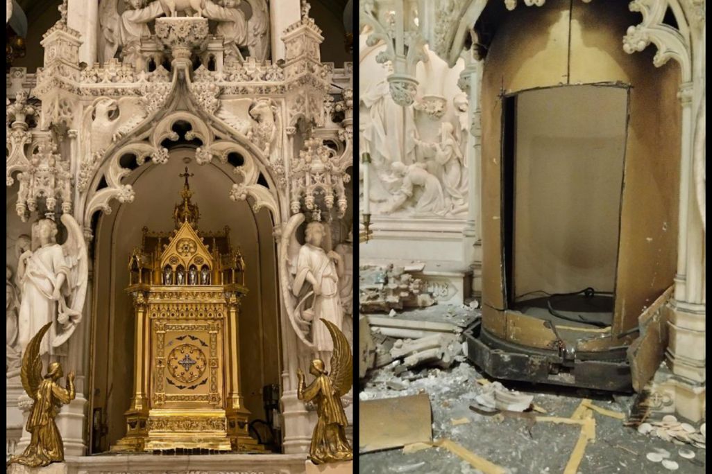 An 18-karat gold tabernacle that was stolen from a Brooklyn Catholic church