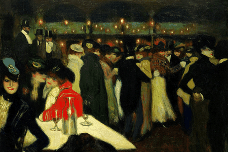 Pablo Picasso&#39;s 1900 painting Le Moulin de la Galette, which originally contained a small lapdog