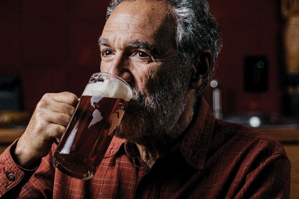 opener- Papazian drinking beer