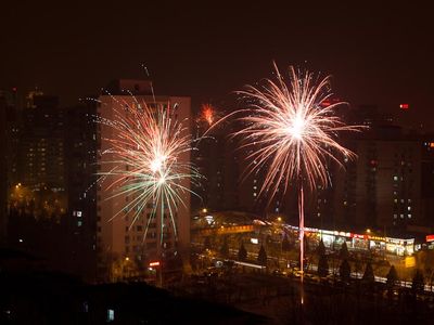 Fireworks over Beijing during 2013's Lantern Festival