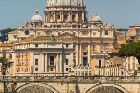 Vatican with the Tiber River and St. Peter's Basilica