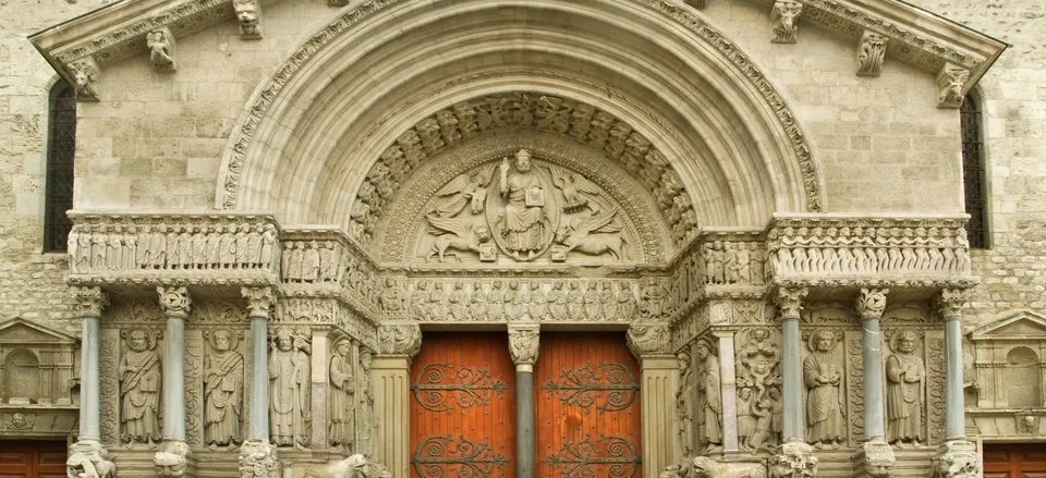  The portal of the Romanesque Church of St. Trophime, Arles 