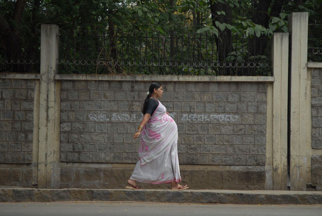 Woman wearing Sari, Bengaluru (then called Bangalore) India, 2006
