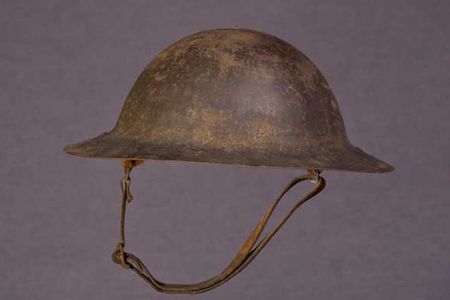 Helmet worn by Peter L. Robinson in World War I