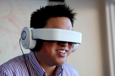 With Avegant Glyph, movies and games are beamed directly into the wearer's eyeballs through a patented "virtual retina" system.