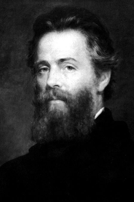 Etching of Joseph O. Eaton's portrait of Herman Melville