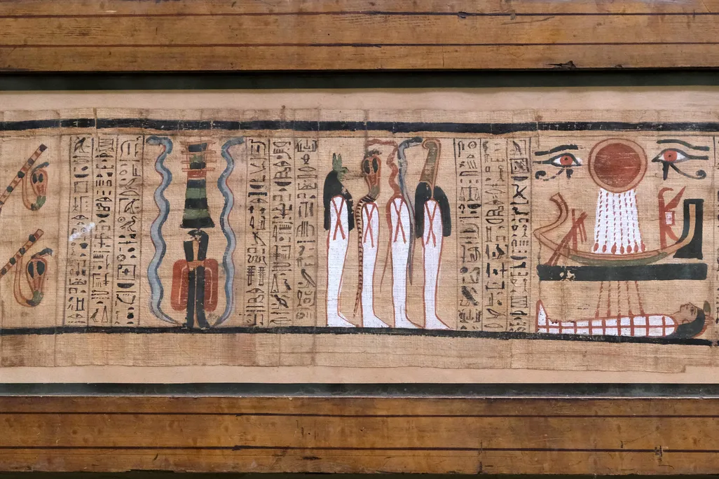 Ancient hieroglyphs from Egypt's Book of the Dead