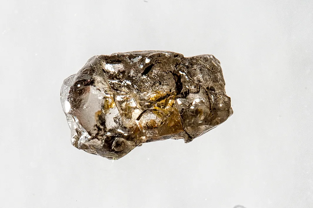 Inside this diamond is a parcel of ringwoodite, and a little bit of water. Photo: Richard Siemens, University of Alberta