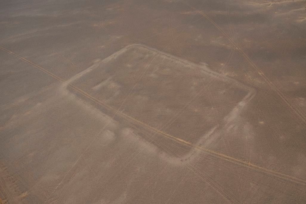 Roman camp aerial image