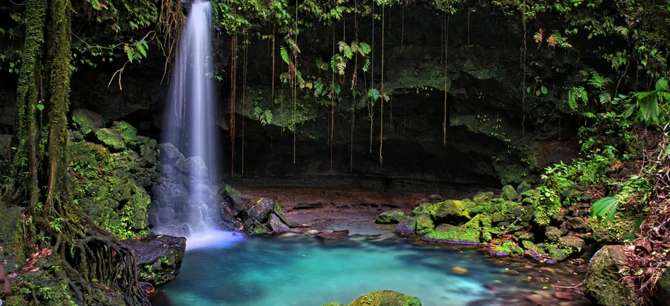  Jungle waterfall, Dominica 